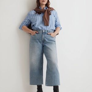 Madewell Blue Flare Wide Leg Jeans